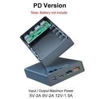 ราคา Wireless Power Bank แบตเตอรี่12V PD QC3 0 USB C ชาร์จไร้สาย DIY Shell 18650 Battery Charger Case สำหรับ iPhone 14 (21170878033)