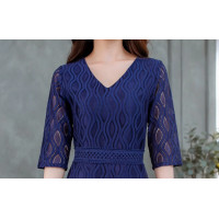 ราคา เดรสลูกไม้คอวี แต่งลูกไม้คาดเอว ลูกไม้ลายสวย เนื้อผ้าอย่างดี มาในทรงเรียบหรู ดูดี โทนสีสุภาพ ใช้ซับในอย่างดี (20638926304)