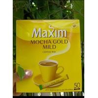 ราคา กาแฟแมกซิมนำเข้าจากเกาหลี Maxim mocha gold mild 3in1 50 ซอง 50sticks 600 g หอม กลมกล่อม (20824848313)