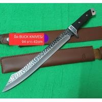 ราคา มีดพก มีดเดินป่า มีดใบตาย BUCK KNIVES 94 ใบมีดลาย เหล็กหนาแข็งแรง ยาว 42cm มาพร้มชองน้ำตาล เหมาะสำหรับเดินป่า สินค้าพร้อมส่ง (20505547519)