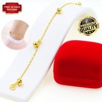 ราคา สร้อยข้อเท้าหุ้มทอง ไม่ลอก ไม่ดำ ลายบิดเกลียว ประดับกระพรวน น้ำหนัก2สลึง ยาว9นิ้ว ทองเคลือบแก้ว เหมือนจริงที่สุด ทองโคลนนิ่ง (7138470286)