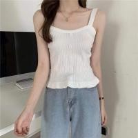 ราคา Ann fashion เสื้อกล้าม เสื้อสายเดี่ยวไหมพรม แต่งกระดุมหน้า ชายเสื้อระบาย ผ้าร่องไหมพรม มี7สี ผ้ายืดหยุ่นใส่สบาย 403 (14540913213)