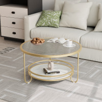 ราคา พร้อมส่ง โต๊ะกลาง โต็ะมินิมอล กระจกนิรภัย โต๊ะกลม สไตล์minimal เฟอร์นิเจอร์มินิมอล แต่งบ้านมินิมอล 60 60 45CM (21202435943)