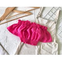 ราคา ชุดเซต 2 ชิ้น เอี๊ยมกางเกง เสื้อปาดไหล่ เนื้อผ้าลูกฟูก พร้อมส่งครบสีค่ะ (18908839652)