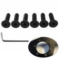 ราคา 6ชิ้น ล็อตBurntไทเทเนียมสีฟ้าพวงมาลัยสลักเกลียวFitจำนวนมากพวงมาลัยสีดำSilver Titanium (6841582748)