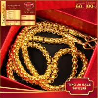 ราคา สร้อยคอทอง หนัก 3บาท ยาว 24นิ้ว ลายผ่าหวาย สร้อยคอไม่ลอก ไม่ดำ ชุบเศษทองเยาวราช ชุบทอง100 งานฝีมือจากช่างเยาวราช (17447727442)