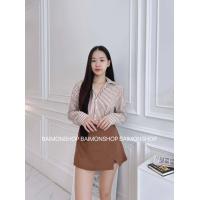 ราคา Mahaheng เชิตผ้าแพง เชื้ตผญ เสื้อเชิ้ต เชื้ตแขนยาว ลายทาง ผ้าพริ้วสลับสีทูโทน ใส่สบาย งานสวย ราคาถูก แฟชั่นผญ แฟชั่นเกาหลี (20706976597)