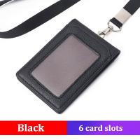 ราคา ที่ใส่ป้ายประจำทำงานพร้อมสายคล้องมือที่ใส่บัตรหลายช่องสำหรับใส่เอกสารพนักงานทำจากหนังแท้สำหรับผู้ชายและผู้หญิงปี2022 (14009592029)