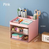 ราคา ชั้นวางของ ชั้นวางเครื่องเขียน ชั้นวางของอเนกประสงค์ ที่ใส่ปากกา กล่องใส่ปากกา กล่องเก็บของ ชั้นเก็บเครื่องเขียน 2 ชั้น (19459068543)