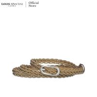 ราคา Louis Montini Braided Belt เข็มขัดสายเปีย เข็มขัดผู้หญิง ถักเปีย หนังแท้ Free Size MTG09 (7463490912)