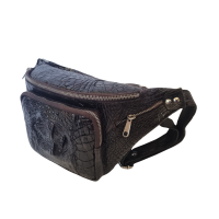 ราคา AvyCowboy กระเป๋าหนังจระเข้แท้ 100 กระเป๋าจระเข้ หนังจระเข้แท้ กระเป๋าคาดอก กระเป๋าคาดเอว 5 ซิป สีน้ำตาล Crocodile genuine โหนก 6 เม็ด เสริมดวง (21118006159)