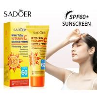 ราคา ครีมกันแดด กันแดด SADOER VC Sunscreen SPF60 pa UV ซึมไว ไม่มัน ไม่อุดตัน สำหรับผิวแพ้ง่าย 40 g หลอดเหลือง (20962836994)
