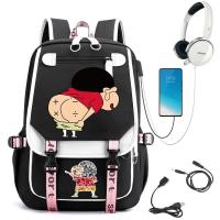 ราคา กระเป๋าเป้สะพายหลัง กระเป๋านักเรียน กระเป๋าคอมพิวเตอร์ ลายการ์ตูนชินจัง ใส่หูฟัง และสาย USB เหมาะกับการเดินทาง สําหรับผู้หญิง และผู้ชาย (20621207699)