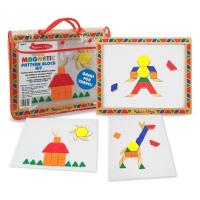 ราคา กระดานแม่เหล็กพร้อมตัวต่อแม่เหล็ก 120 บล็อก Magnetic Pattern Block Kit Melissa Doug (20134851129)