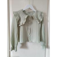 ราคา Shirt08 เสื้อผ้าแฟชั่น ผู้หญิง เสื้อเชิ๊ตครอป คอปก คอบัว แต่งระบาย แขนยาว ใส่ได้ทุกโอกาส สไตล์สาวเกาหลี (17074880320)