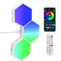 ราคา ไฟหกเหลี่ยมแผงไฟสนามหกเหลี่ยม RGB Led แพ็ค3 6สำหรับเล่นเกมไฟติดผนังหกเหลี่ยมซิงค์กับเพลงสำหรับบาร์ห้องอุปกรณ์ตกแต่งเกม (18377581560)