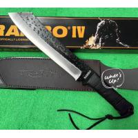 ราคา มีดพก อุปกรณ์เดินป่า มีดใบตายหัวตัด RAMBO 4 lV ใบดำลาย ยาว 40cm พร้อมชองหนังดำ มีดอเนกประสงค์ เหมาะกับการเดินป่า แคมปิ้ง สินค้าพร้อมส่ง (19028891454)