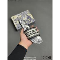 ราคา คริสเตียน ดิออร์ Authentic Christian Dior แท้ Dior Dway Series Womens Flat Sandals Limited Edition Letter Embroidered Logo Slides แบรนด์หรู รองเท้ากีฬา รองเท้าแตะ รองเท้าชายหาดแฟชั่น รองเท้าแตะผู้ชาย