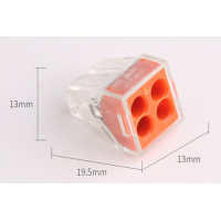 ราคา แพ็ค 50 ตัว PCT 104 PCT 106 PCT 108 PUSH Wire ตัวต่อสายไฟ ตัวรวบปลายสาย แบบใช้ครั้งเดียว (6605732988)