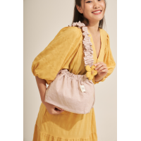ราคา กระเป๋าสะพายไหล่ สายยืดหยุ่น Something Simple รุ่น PETAL stretchy strap cotton shoulder bag (20509956999)
