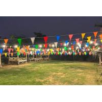 ราคา พร้อมส่ง ธงราว7สี วัสดุทำจาก PVC คุณภาพดี เหนียว ทนทาน ธงงานวัด ธงราว ธงทิว ธงคละสี 1 เส้น ยาว17เมตร มีธง 35 แผ่น สีสวยใช้ได้ทุกเทศกาล (16235019268)