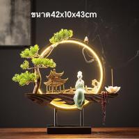 ราคา หิ้งพระโมเดิร์น โคมไฟนำ้ตก เตากำยานดอกบัว ควันนำ้ตก แถมกำยานพรีเมียม10ดอก แท่นวางพระพร้อมรัศมี (19723877423)