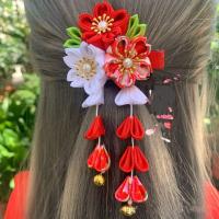 ราคา ปิ่นปักผมสไตล์ญี่ปุ่นสำหรับเด็กปิ่นปักผมมีพู่สองชั้นดอกไม้ล้วนทำมือเครื่องประดับผมสไตล์กิโมโนเครื่องประดับศีรษะ (20063588294)