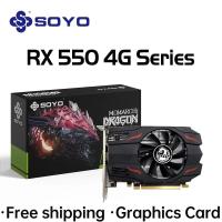 ราคา Soyo กราฟิกการ์ด AMD GPU Radeon RX 550 4G 128Bit GDDR5 14nm คอมพิวเตอร์พีซี RX550 PCI E 3 0การ์ดวิดีโอเกมใหม่ทั้งหมด (21171045228)