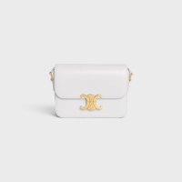ราคา CELINE TEEN TRIOMPHE BAG IN SHINY CALFSKINARCTIC WHITE (21228312370)