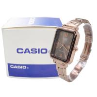 ราคา กันน้ำได้ นาฬิกาแฟชั่นผู้หญิง พร้อมกล่อง นาฬิกาคาสิโอ้ casioผู้หญิง หน้าปัดเหลี่ยม สายแสตนเลส คาสิโอ้ผู้หญิง TW618 (19481952686)