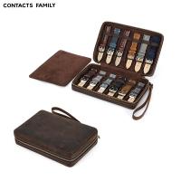 ราคา ของแท้หนัง Retro สายนาฬิกา Organizer กล่อง12ช่องสำหรับ Apple Watch Band Men Watch Bands Travel Storage Bag (15219691938)