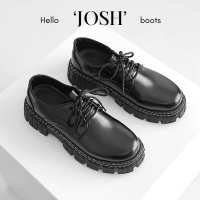 ราคา รองเท้าหนังทางการ สีดำ ผู้ชาย ส้นปานกลาง แบบผูกเชือก รุ่น Josh (20381447672)