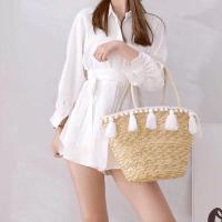 ราคา กระเป๋าสาน กระเป๋าสะพาย กระเป๋าคลัทช์ จุของได้เยอะ กระเป๋าชายหาด สิ่งพิมพ์ญี่ปุ่น (21251018543)