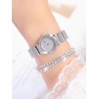 ราคา นาฬิกาแฟชั่นผู้หญิง3ชิ้นสายเหล็กเพชรน้ำเพชรเต็มรูปแบบพร้อมชุดสร้อยข้อมือเพชร (21170772414)