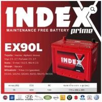 ราคา INDEX BATTERY รุ่น EX90L ใช้กับรถ Toyota Harrier Alphard Innova Vigo 2 5 2 7 Fortuner 2 5 2 7 Isuzu D max 1 92 5 MU X 2 5 Nissan Navara Mitsubishi Triton 2 4 gasoline ES300 GS250 GS300 IS250 RX270 RX3