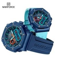ราคา NAVIFORCE นาฬิกาข้อมือกันน้ำกีฬาลำลองนาฬิกาสำหรับสุภาพบุรุษและสุภาพสตรีสำหรับทุกเพศสายซิลิโคนโครโนกราฟนาฬิกาข้อมือวันที่เจิดจรัสแสดงแบรนด์ของแท้ (20946977503)