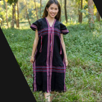 ราคา ชุดกระเหรี่ยง ชุดชาวเขา ผ้าฝ้ายทอมือ (1265828823)