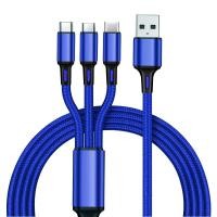 ราคา 3 in 1 ซิลิโคนเหลว USB Type C สายชาร์จ Micro USB สำหรับ iPhone Android ชาร์จโทรศัพท์มือถือสายเคเบิลข้อมูล (20822745409)