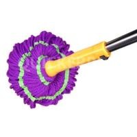 ราคา ม็อบไม้ถูพื้น ผ้าไมโครไฟเบอร์ บิดล็อค มือไม่เปียกน้ำ สีม่วง (812668165)