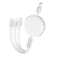 ราคา Hoco X78 สายชาร์จ 3 in 1 2A แบบเก็บสาย ยาวสุด 1 เมตร สำหรับ Lightning Micro USB Type C Easy Pull Storage charging cable (20800066307)
