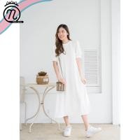 ราคา Nabee queeny แม็กซี่เดรส ทรงสวย แขนตุ๊กตา ผ้ายืดเนื้อดี ใส่สบาย ไฮโซ ฟรีไซส์ อกใหญ่ งานป้าย my top (18014119949)