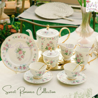 ราคา Violet Flamingo ชุดน้ำชารุ่น Sweet Romance กาน้ำชา แก้วพร้อมจานรอง โถน้ำตาล เหยือกนม สินค้าคุณภาพผลิตในไทย (21041100965)