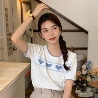 ราคา midsummer เสื้อยืดไหมพรม เสื้อเที่ยว เสื้อยืดมินิมอล ผ้าไหมพรม ลายหัวใจ มีหลายสี เนื้อผ้าดีใส่สบาย 423 (17645066817)