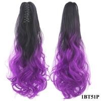 ราคา ZHUJI 15สีที่มีสีสันแฮร์พีซผมยาวลอนวิกผมหยิก Ombre กรงเล็บคลิปผมหางม้าผมต่อคลิปผมชิ้นผมหางม้าวิกผม (10038000473)