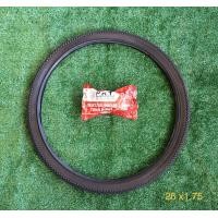 ราคา ยางรถจักรยานขอบ26 x 1 75 ยางนอก พร้อมยางใน ยี่ห้อ pkt ทนทาน สินค้าผลิตในไทย ยางรถจักรยานขอบ26 26 1 75 (17806756831)
