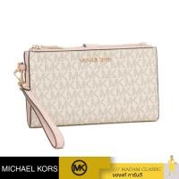 ราคา กระเป๋าคล้องมือ Michael Kors 35F8GTVW0L Jet Set Travel Double Zip Wristlet PWDBLSHMLT (20446224191)