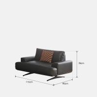 ราคา BUNISE Italian luxury leather sofa head cowhide living room minimalist modern floating sofa black Large TB111402 (20911968377)