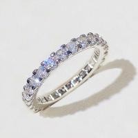 ราคา แหวนเพชรรอบวงแถวเดียวสีเงิน เพชรcz (19410917557)