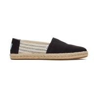 ราคา TOMS รองเท้าลำลองผู้หญิง สลิปออน รุ่น Alpargata Rope Black Recycled Cotton University Stripes C รองเท้าลิขสิทธิ์แท้ (17276055099)