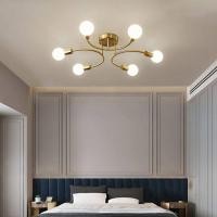 ราคา นอร์ดิก LED โคมไฟเพดานทองทองแดงโคมไฟเพดานติดห้องนอนโคมไฟ Hanglamp สำหรับห้องครัวห้องรับประทานอาหารห้องนั่งเล่น (15867398584)